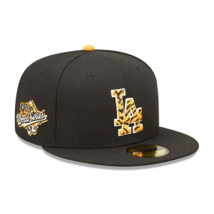 Black New Era La Dodgers Tiger Fill Fitted Cap 59fifty | FDHZ90784