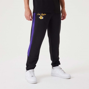 Black New Era La Lakers NBA Script Joggers | PSXA39608