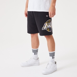 Black New Era La Lakers NBA Team Logo Shorts | OVID84730