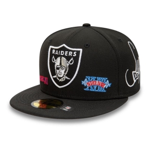 Black New Era Las Vegas Raiders Historic Champs Fitted Cap 59fifty | YOVH70532