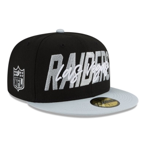 Black New Era Las Vegas Raiders NFL Draft Fitted Cap 59fifty | HZFI08314