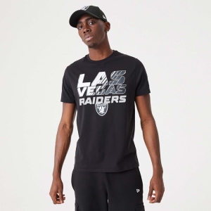 Black New Era Las Vegas Raiders NFL Gradient Wordmark T-Shirt | DNOM35217