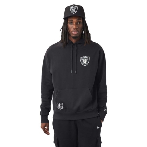 Black New Era Las Vegas Raiders NFL Team Logo Hoodie | XNVF36817