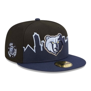 Black New Era Memphis Grizzlies NBA 2022 Fitted Cap 59fifty | ESXC20894