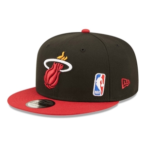 Black New Era Miami Heat NBA Letter Arch Cap 9fifty | PTIL50269