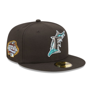 Black New Era Miami Marlins MLB Cloud Fitted Cap 59fifty | ANFT20431