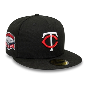 Black New Era Minnesota Twins American League Stadium Fitted Cap 59fifty | YQMO12870