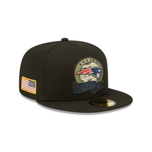 Black New Era New England Patriots NFL Salute To Service Fitted Cap 59fifty | KZHF64572