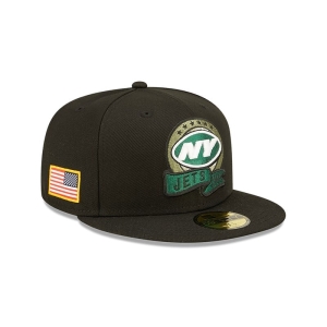 Black New Era New York Jets NFL Salute To Service Fitted Cap 59fifty | CGTK41578