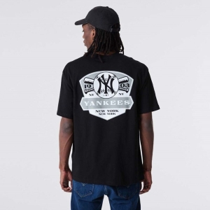 Black New Era New York Yankees Graphic Oversized T-Shirt | DWCT37491