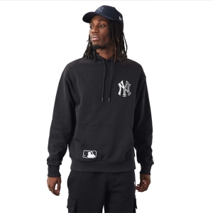 Black New Era New York Yankees MLB Team Logo Hoodie | DWOF23574