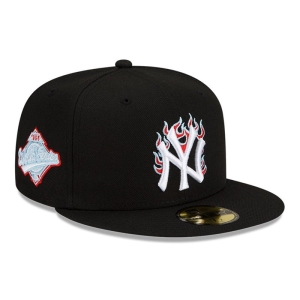 Black New Era New York Yankees MLB Team Fire Cap 59fifty | WPUJ84021