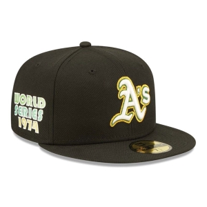 Black New Era Oakland Athletics Pop Fitted Cap 59fifty | CPID35680