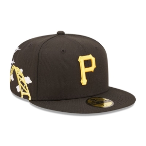 Black New Era Pittsburgh Pirates MLB Cloud Fitted Cap 59fifty | XGSF26309