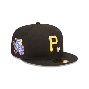 Black New Era Pittsburgh Pirates MLB Team Heart Fitted Cap 59fifty | RUJB61273