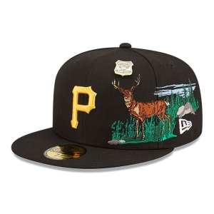 Black New Era Pittsburgh Pirates State Park Fitted Cap 59fifty | WEGF54987