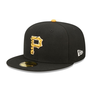 Black New Era Pittsburgh Pirates Tiger Fill Fitted Cap 59fifty | ZMQN34296