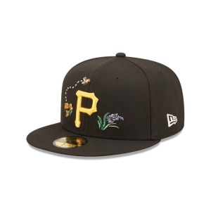 Black New Era Pittsburgh Pirates Watercolour Floral Cap 59fifty | QGEW69053