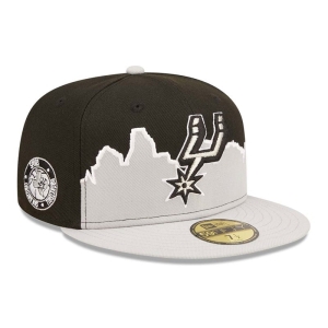 Black New Era San Antonio Spurs NBA 2022 Fitted Cap 59fifty | DMOI91785