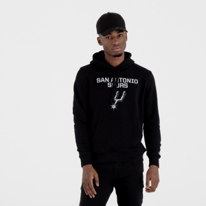 Black New Era San Antonio Spurs NBA Team Logo Hoodie | HEVC45092