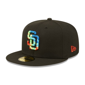 Black New Era San Diego Padres Infrared Fitted Cap 59fifty | JGOW85230