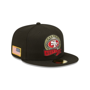 Black New Era San Francisco 49ers NFL Salute To Service Fitted Cap 59fifty | EWKY72683