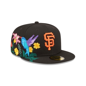 Black New Era San Francisco Giants MLB Blooming Fitted Cap 59fifty | EGLK70498