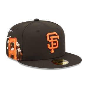 Black New Era San Francisco Giants MLB Cloud Fitted Cap 59fifty | NTOX19642