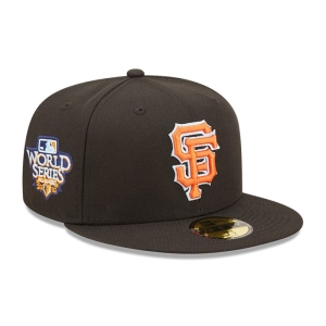 Black New Era San Francisco Giants MLB Cloud Fitted Cap 59fifty | OWNJ78619