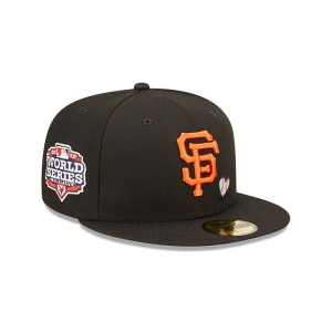 Black New Era San Francisco Giants MLB Team Heart Fitted Cap 59fifty | JGSF48613