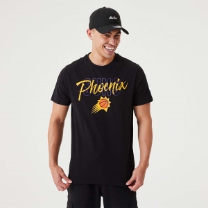 Black New Era Suns NBA Script T-Shirt | IMDP16385