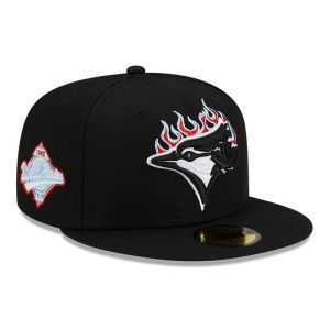 Black New Era Toronto Jays MLB Team Fire Cap 59fifty | MWQN54719