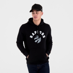 Black New Era Toronto Raptors Team Logo Hoodie | FWVK86315