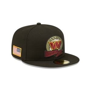 Black New Era Washington Commanders NFL Salute To Service Fitted Cap 59fifty | PDBV48567