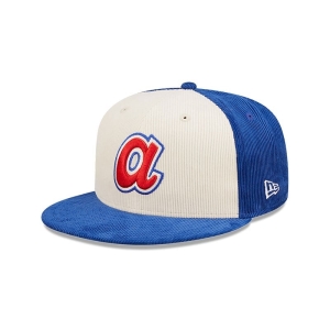 Blue New Era Atlanta Braves Cooperstown Fitted Cap 59fifty | OBCV13597