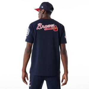 Blue New Era Atlanta Braves MLB Logo Select T-Shirt | TJZI07169