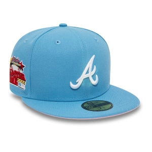 Blue New Era Atlanta Braves Pastel Fitted Cap 59fifty | IUHY14507