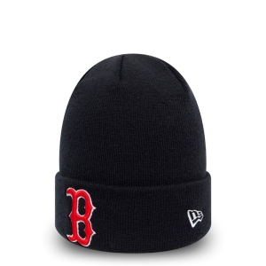 Blue New Era Boston Sox Essential Cuff Beanie Hat Knit | SVTL47820