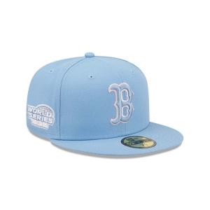 Blue New Era Boston Sox Pastel Fitted Cap 59fifty | LUPS83904