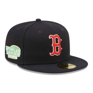 Blue New Era Boston Sox Pop Fitted Cap 59fifty | PGZH21968