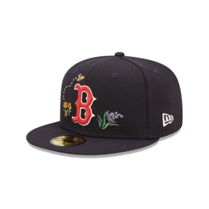 Blue New Era Boston Sox Watercolour Floral Cap 59fifty | FRWM72861