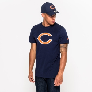 Blue New Era Chicago Bears Team Logo T-Shirt | XSJY64510