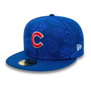 Blue New Era Chicago Cubs MLB Swirl Fitted Cap 59fifty | JCWF60172