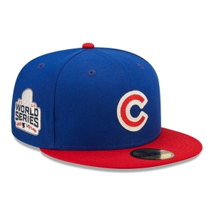 Blue New Era Chicago Cubs Ne Letterman Fitted Cap 59fifty | KWAX25360