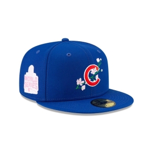 Blue New Era Chicago Cubs Side Patch Bloom Fitted Cap 59fifty | ZRMC51982