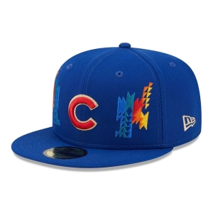 Blue New Era Chicago Cubs Southwestern Fitted Cap 59fifty | WDZH95310