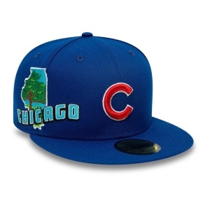 Blue New Era Chicago Cubs Stateview Fitted Cap 59fifty | MVUN52468