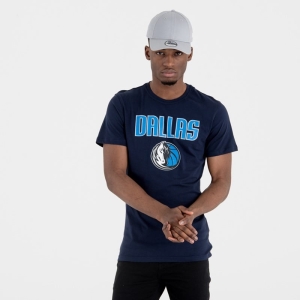 Blue New Era Dallas Mavericks NBA Team Logo T-Shirt | NHJR87263