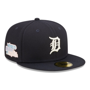 Blue New Era Detroit Tigers MLB Pop Sweat Fitted Cap 59fifty | MEWI51086