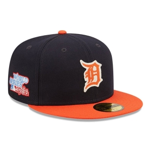 Blue New Era Detroit Tigers Ne Letterman Fitted Cap 59fifty | UQWB71863